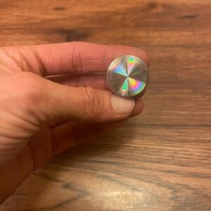 Holographic Silver Clip Earrings
